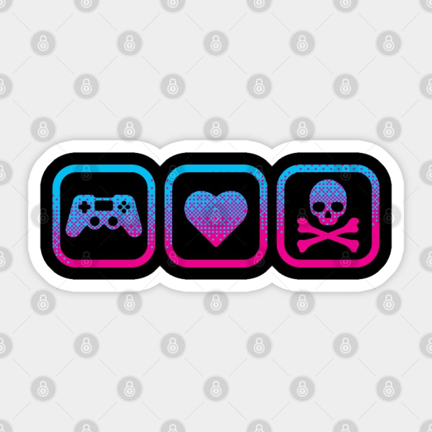 Life Death Videogames Sticker by mannypdesign